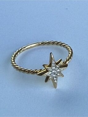 David Yurman Gold Starburst Diamond Ring